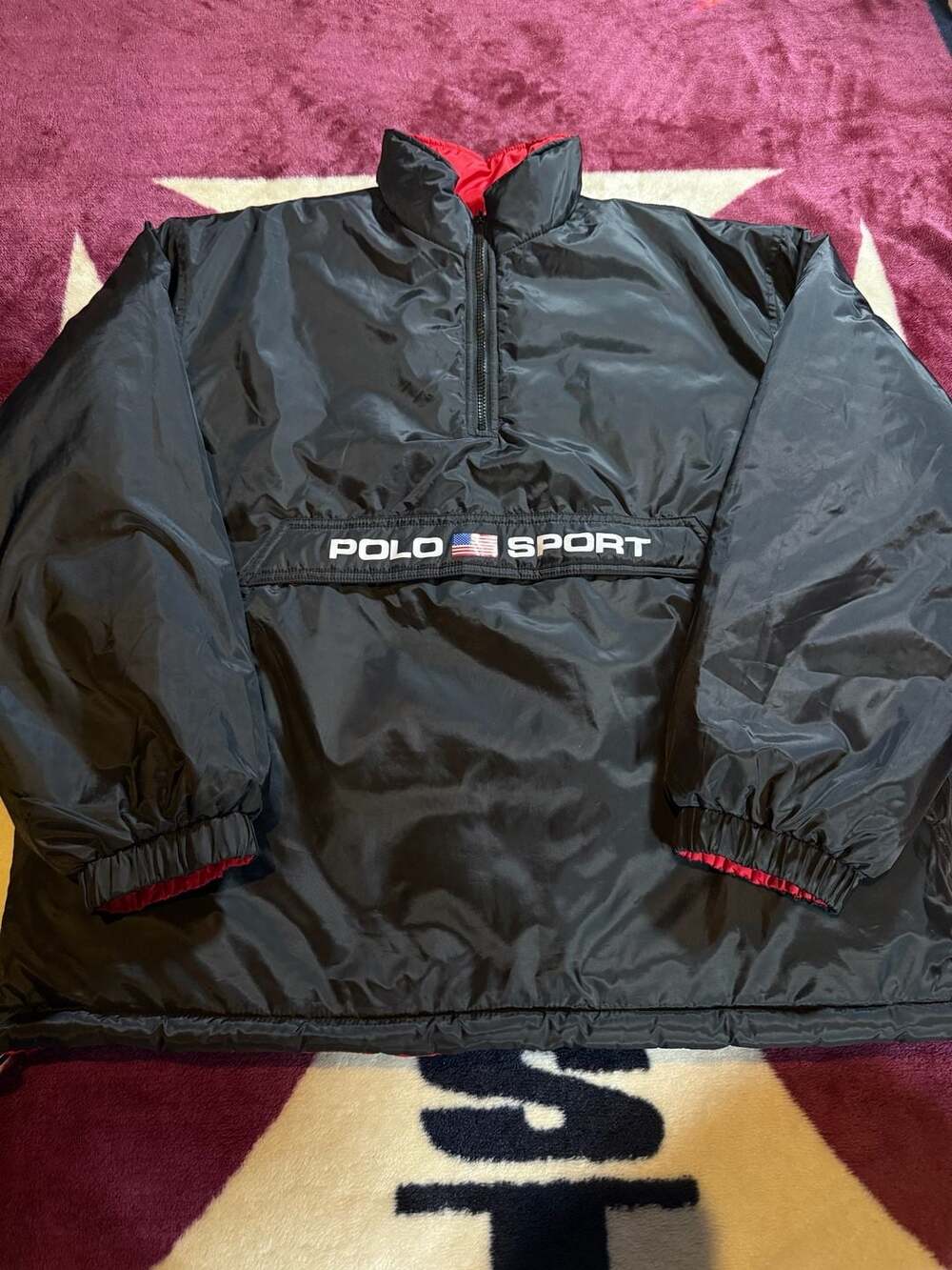 Polo Sport Ralph Lauren Reversible Anorak Size XL Black Red